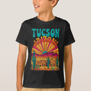 Vintage Tucson Arizona Desert Sunset Skyline Citys T-Shirt