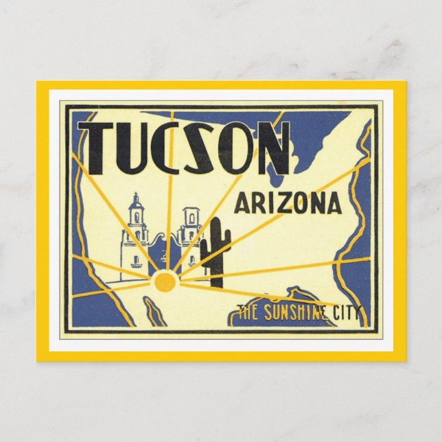Vintage Tucson Arizona Postcard (Front)