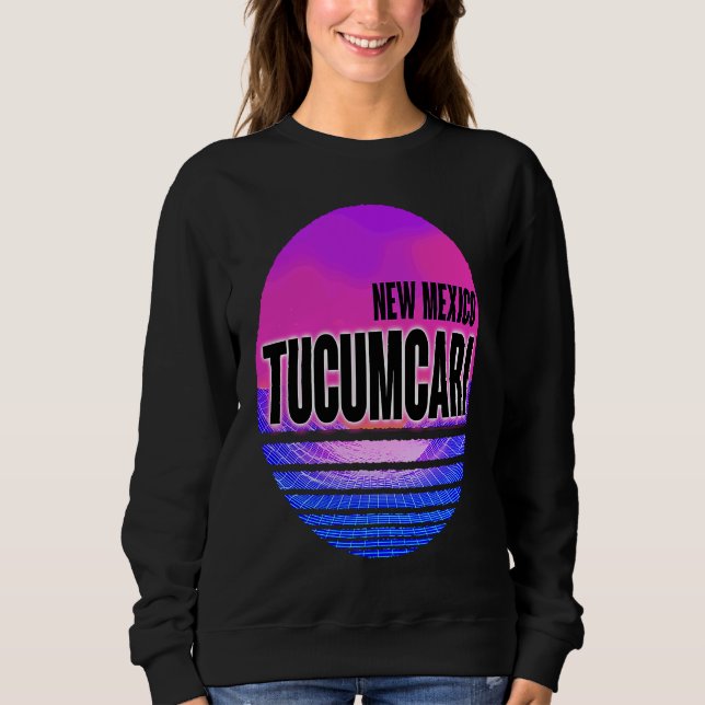 Vintage Tucumcari Vaporwave New Mexico Sweatshirt (Front)