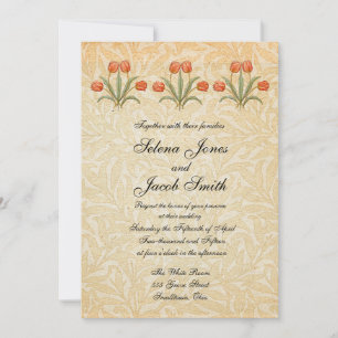 Vintage Tulip Morris Painting Collection Invitation