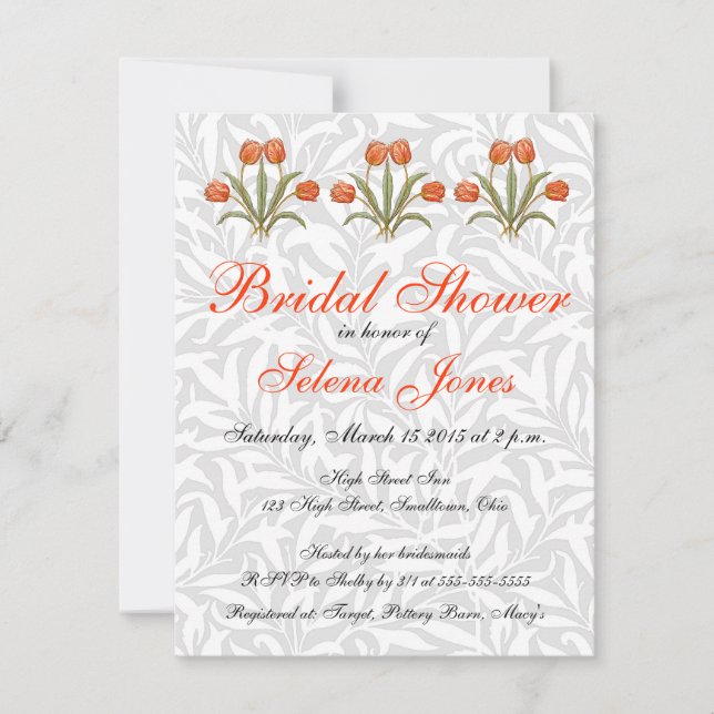 Vintage Tulip Morris Painting Collection Invitation (Front)