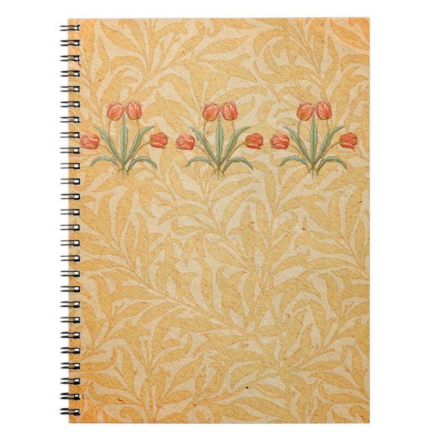 Vintage Tulip Morris Painting Collection Spiral Notebook (Front)