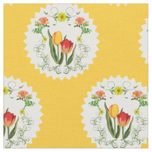 Vintage Tulips Fabric