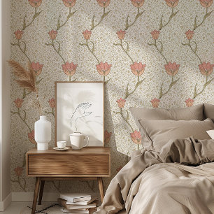 Vintage Tulips Pattern William Morris Wallpaper