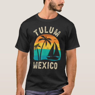 Vintage Tulum Mexico Sunset Matching Family Vacat T-Shirt