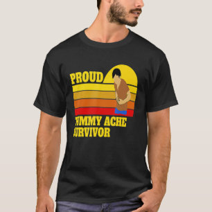 Vintage Tummy Ache Survivor Retro T-Shirt