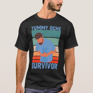 Vintage Tummy Ache Survivor Stomachache IBS Men W T-Shirt