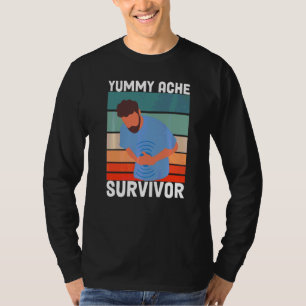 Vintage Tummy Ache Survivor Stomachache IBS  Men W T-Shirt