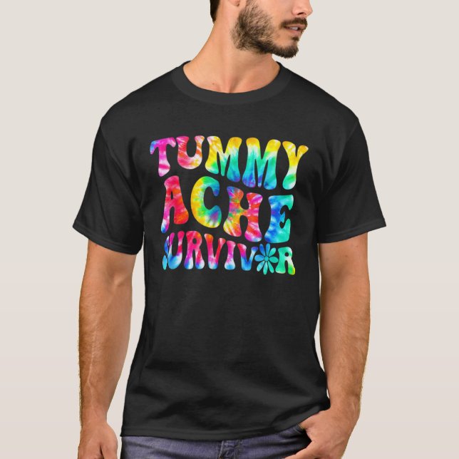 Vintage Tummy Ache Survivor  Stomachache T-Shirt (Front)