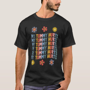 Vintage Tummy Arch Survivor Retro Groovy My Tummy  T-Shirt