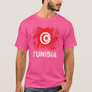 Vintage Tunisia Flag Patriotic Tunisian Flag T-Shirt