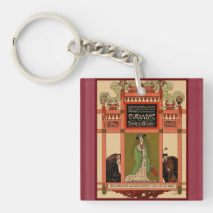 Vintage Turandot Opera Art Nouveau Key Ring