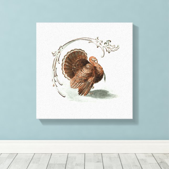Vintage Turkey Canvas Print (Insitu(Wood Floor))