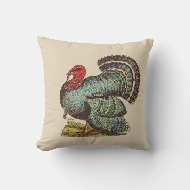 Vintage Turkey Cushion (Front)