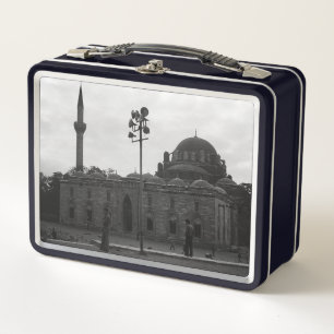 Vintage Turkey Istanbul Beyazit camii mosque Metal Lunch Box