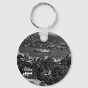 Vintage Turkey Istanbul Bosphorus fortress Canvas Key Ring