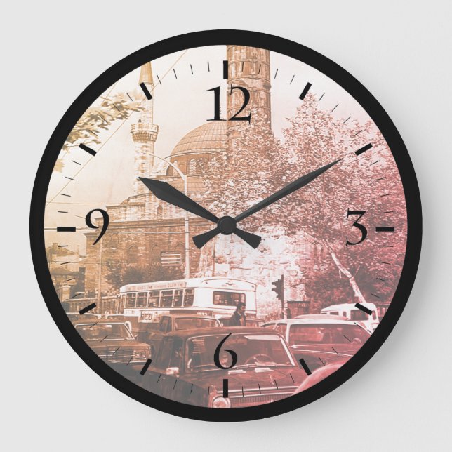 Vintage Turkey Istanbul Column Constantine Large C Clock (Front)