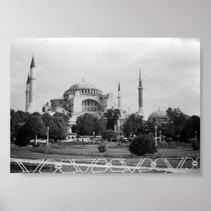 Vintage Turkey Istanbul Holy Sophie Basilica Poster