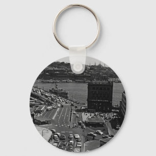 Vintage Turkey Istanbul Karakoy Galata bridge Key Ring