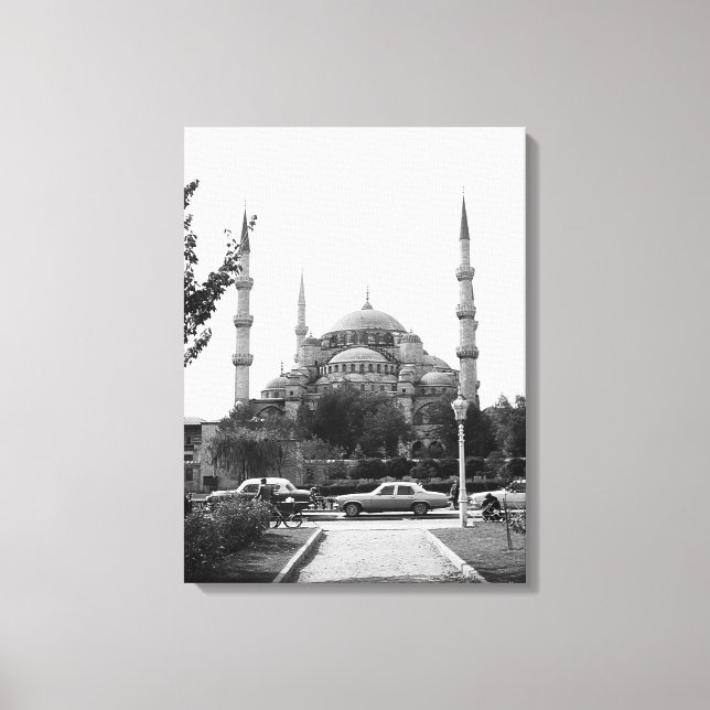 Vintage Turkey Istanbul The Blue Mosque Canvas Print (Front)