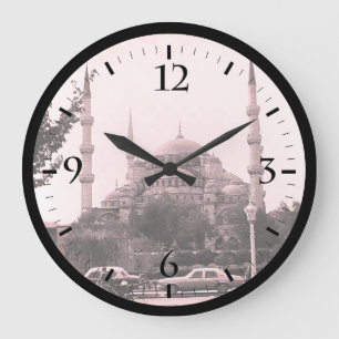 Vintage Turkey Istanbul The Blue Mosque Large Cloc Clock