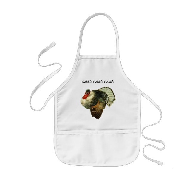 Vintage Turkey Kids Apron (Front)