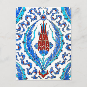 Vintage turkish tiles postcard