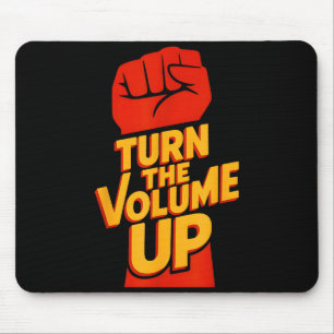 Vintage Turn The Volume Up For Men Women Mouse Pad