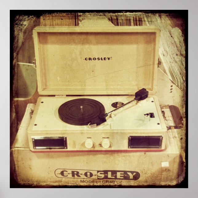 Vintage Turntable Poster (Front)