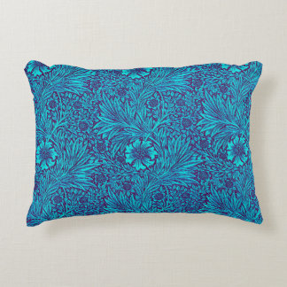Vintage turquoise dark purple floral pattern decorative cushion