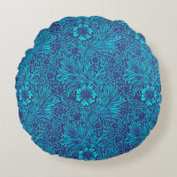 Vintage turquoise dark purple floral pattern