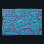 Vintage turquoise dark purple floral pattern tea towel<br><div class="desc">Vintage pretty bright blue green turquoise dark purple floral pattern. Vintage,  Beautiful,  Pretty,  Cool,  pattern with flower floral pattern.</div>