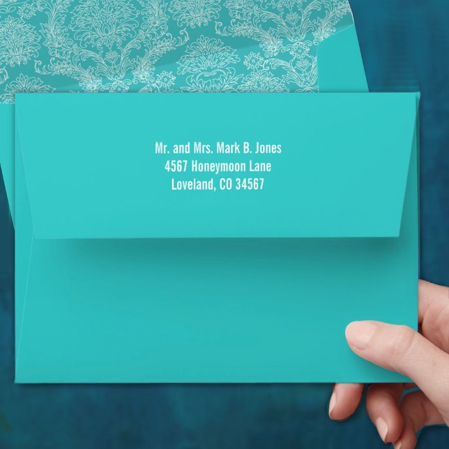 Vintage Turquoise Mint Wedding Envelopes (Creator Uploaded)