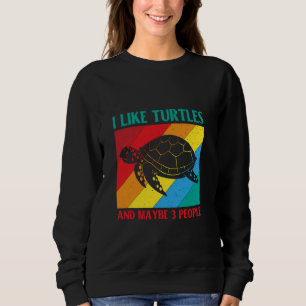Vintage Turtle Design Sea Turtle Lover Men Women B Sweatshirt