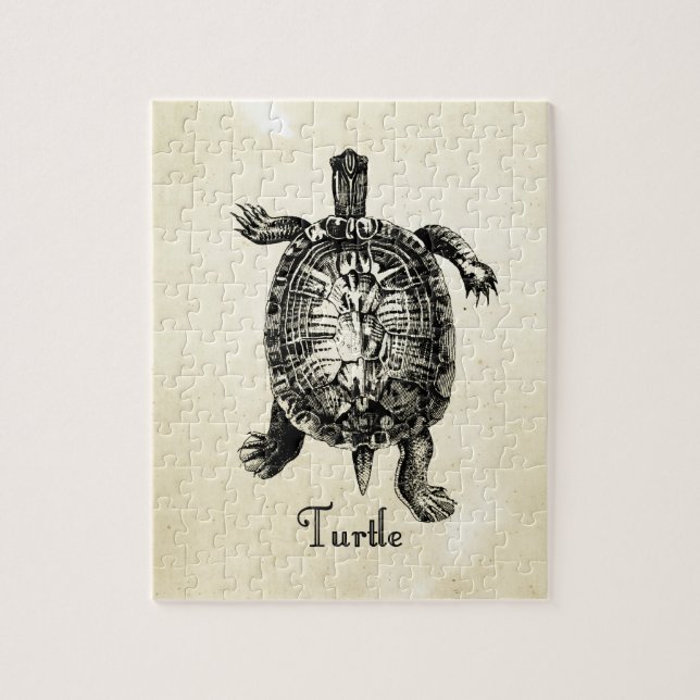 VINTAGE TURTLE JIGSAW PUZZLE (Vertical)