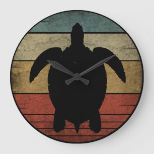 VINTAGE TURTLE  LARGE CLOCK