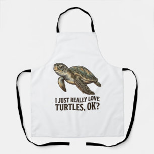Vintage Turtle Lover Funny Sea Turtle Shirt_1 Apron