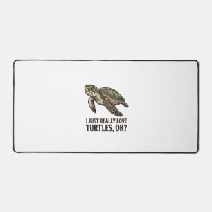 Vintage Turtle Lover Funny Sea Turtle Shirt_1 Desk Mat