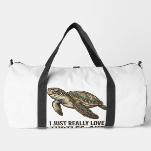 Vintage Turtle Lover Funny Sea Turtle Shirt_1 Duffle Bag