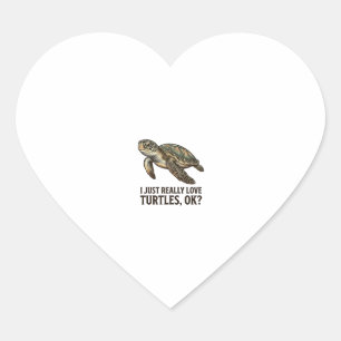 Vintage Turtle Lover Funny Sea Turtle Shirt_1 Heart Sticker