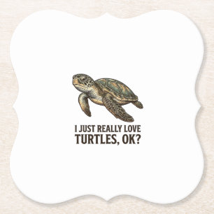 Vintage Turtle Lover Funny Sea Turtle Shirt_1 Paper Coaster