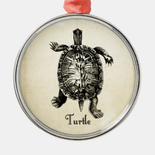 VINTAGE TURTLE METAL TREE DECORATION