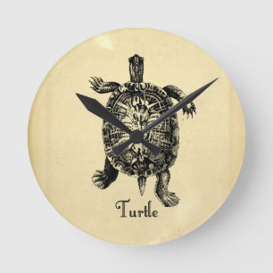 VINTAGE TURTLE ROUND CLOCK