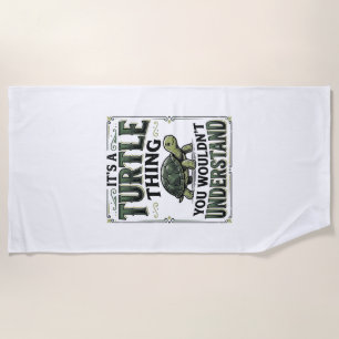 Vintage Turtle Thing Funny Turtle Lover Shirt_1 Beach Towel