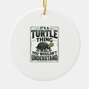 Vintage Turtle Thing Funny Turtle Lover Shirt_1 Ceramic Tree Decoration