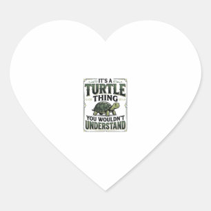 Vintage Turtle Thing Funny Turtle Lover Shirt_1 Heart Sticker