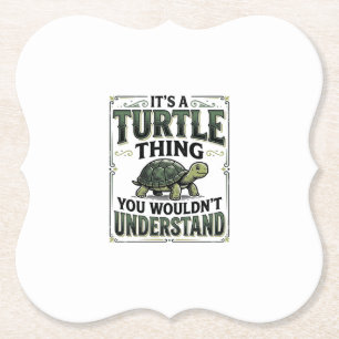 Vintage Turtle Thing Funny Turtle Lover Shirt_1 Paper Coaster
