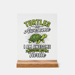 Vintage Turtles Are Awesome Funny Turtle Shirt_1 Acrylic Sign