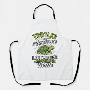 Vintage Turtles Are Awesome Funny Turtle Shirt_1 Apron