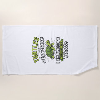 Vintage Turtles Are Awesome Funny Turtle Shirt_1 Beach Towel